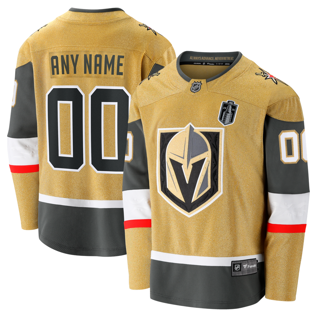 Vegas Golden Knights Gold 2026 Stanley Cup Final Breakaway Custom Jersey