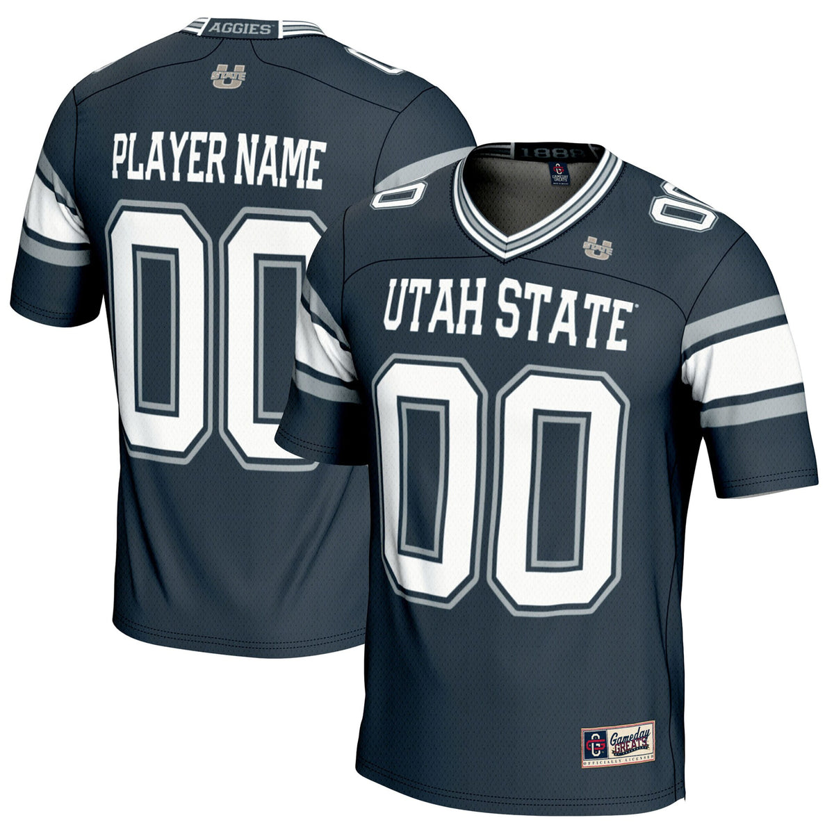 Utah State Aggies GameDay Greats NIL Pick-A-Player Football Jersey - Navy