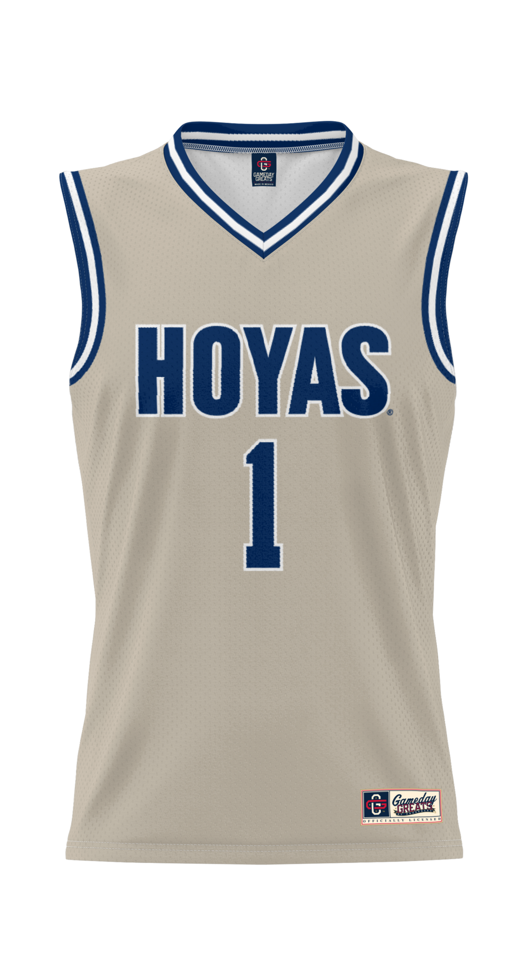 #1 Georgetown Hoyas GameDay Greats Lightweight Basketball Jersey - Gray