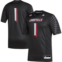 #1 Black Louisville Cardinals Premier Football Jersey