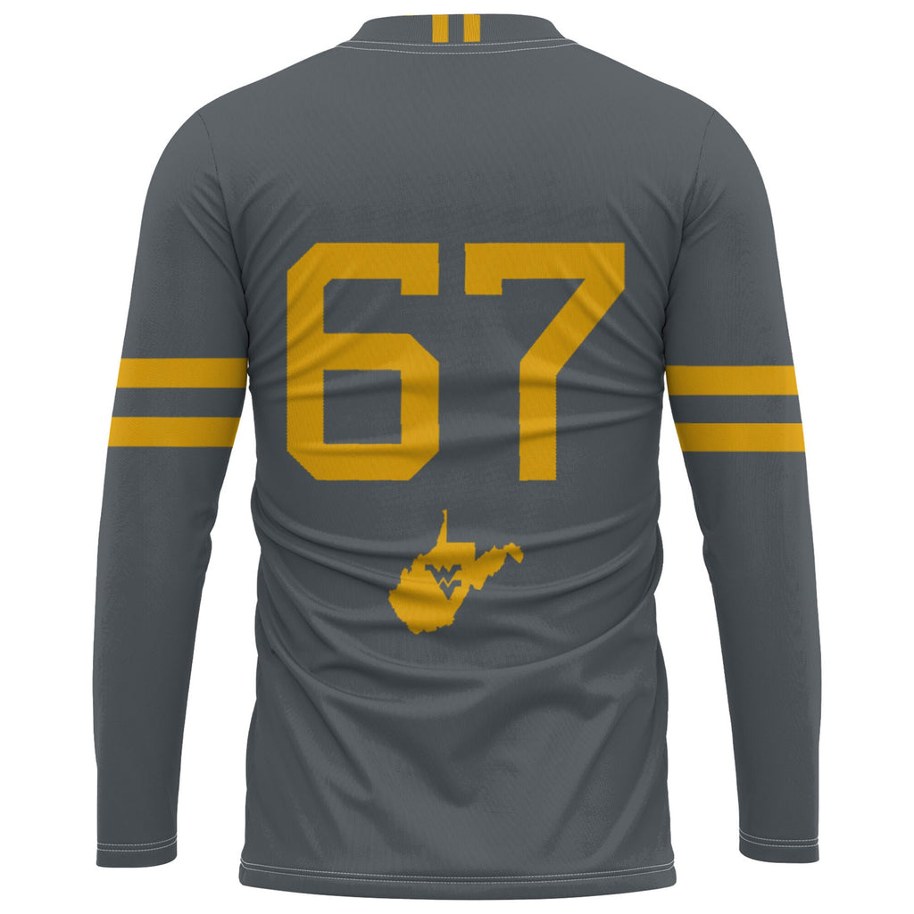 #1 West Virginia Mountaineers GameDay Greats Lightweight Volleyball Jersey - Gray