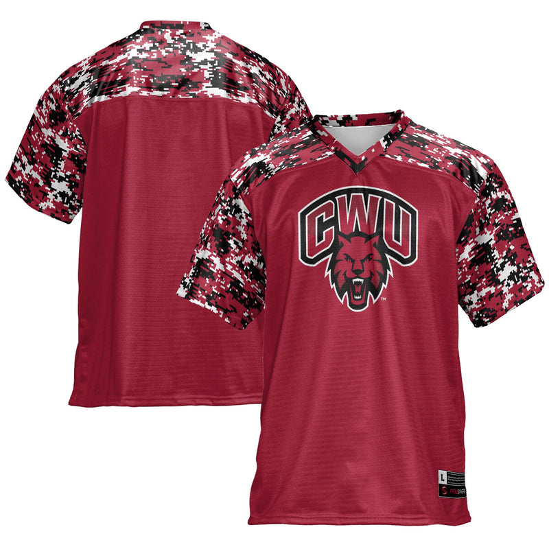 Central Washington Wildcats Football Jersey - Crimson