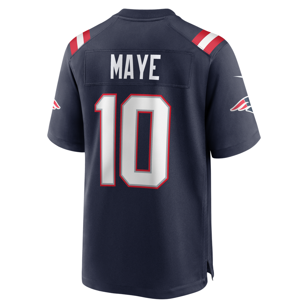 New England Patriots Drake Maye Navy Player Game Jersey