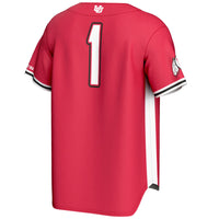 #1 Utah Utes Lightweight Baseball Fashion Jersey - Red