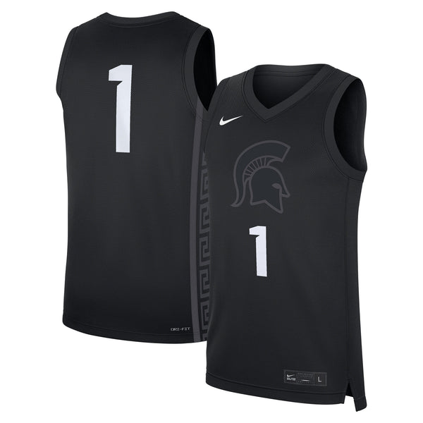 #1 Black Michigan State Spartans Alternate Replica Jersey