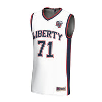 #71 Liberty Flames Lightweight Basketball Fashion Jersey - White