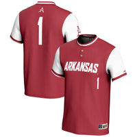 #1 Arkansas Razorbacks Lightweight Softball Jersey - Cardinal