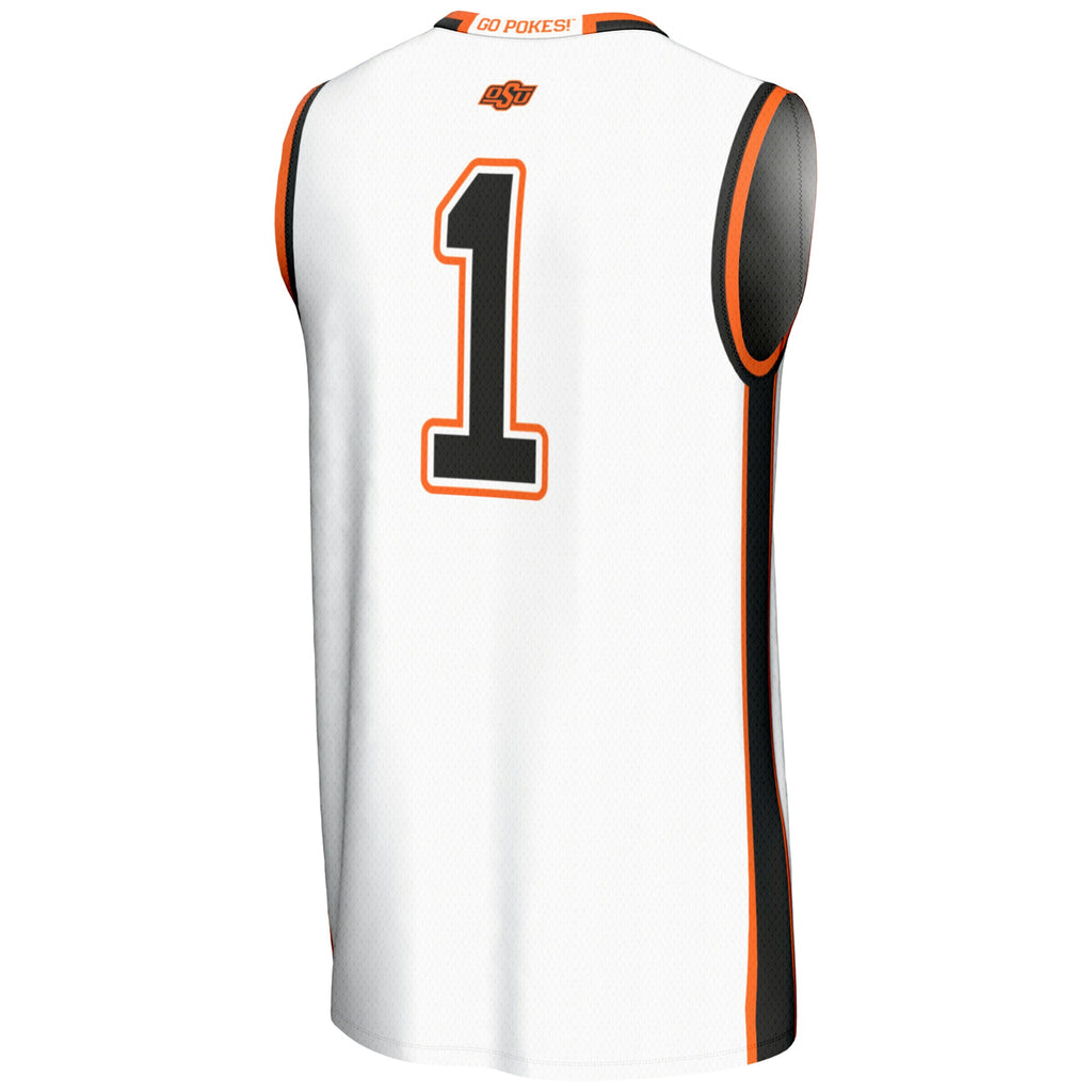 #1 Oklahoma State Cowboys GameDay Greats Lightweight Basketball Jersey - White