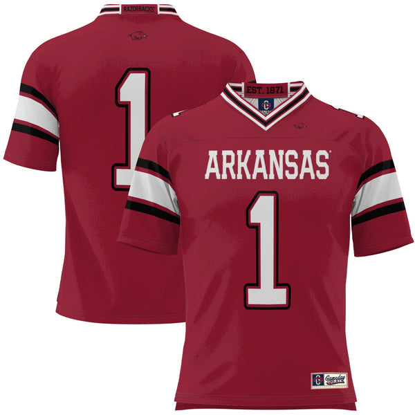 #1 Arkansas Razorbacks Football Jersey - Cardinal