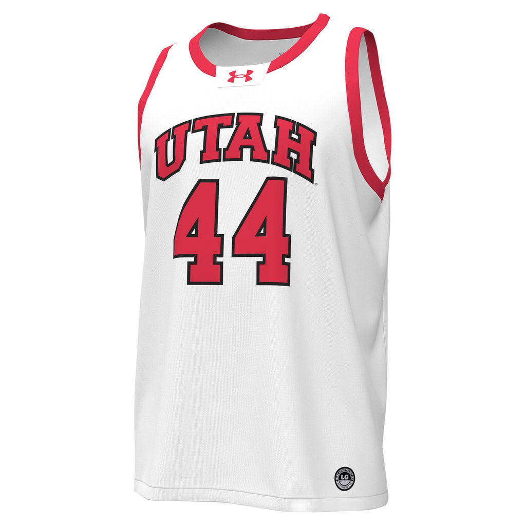 #44 Utah Utes Replica Basketball Jersey - White