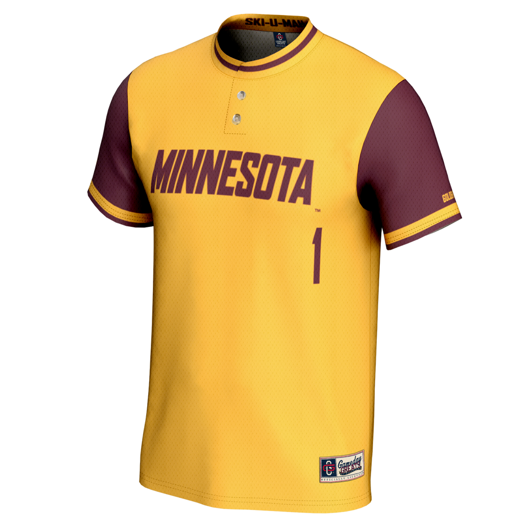 #1 Minnesota Golden Gophers GameDay Greats Lightweight Softball Jersey - Gold
