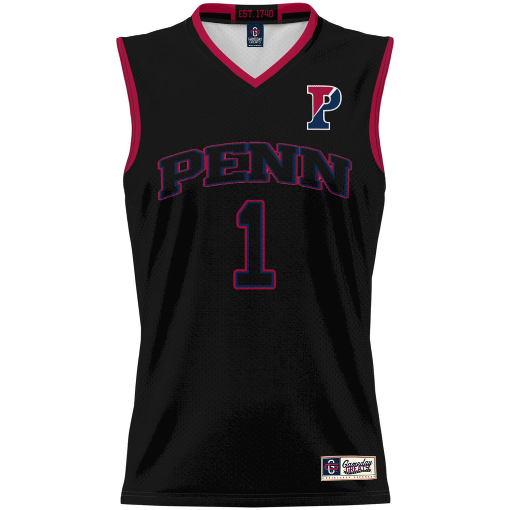 #1 Pennsylvania Quakers GameDay Greats Lightweight Basketball Jersey - Black