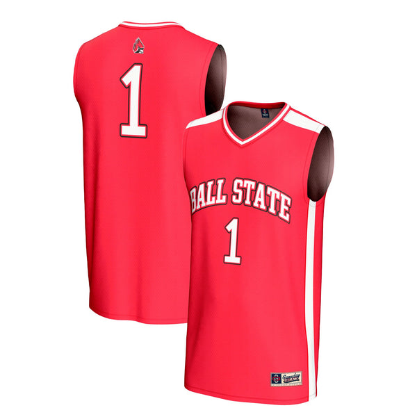 #1 Ball State Cardinals Adult Lightweight Collegiate Basketball Fashion Jersey - Cardinal