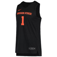 #1 Black Oregon State Beavers Replica Basketball Jersey