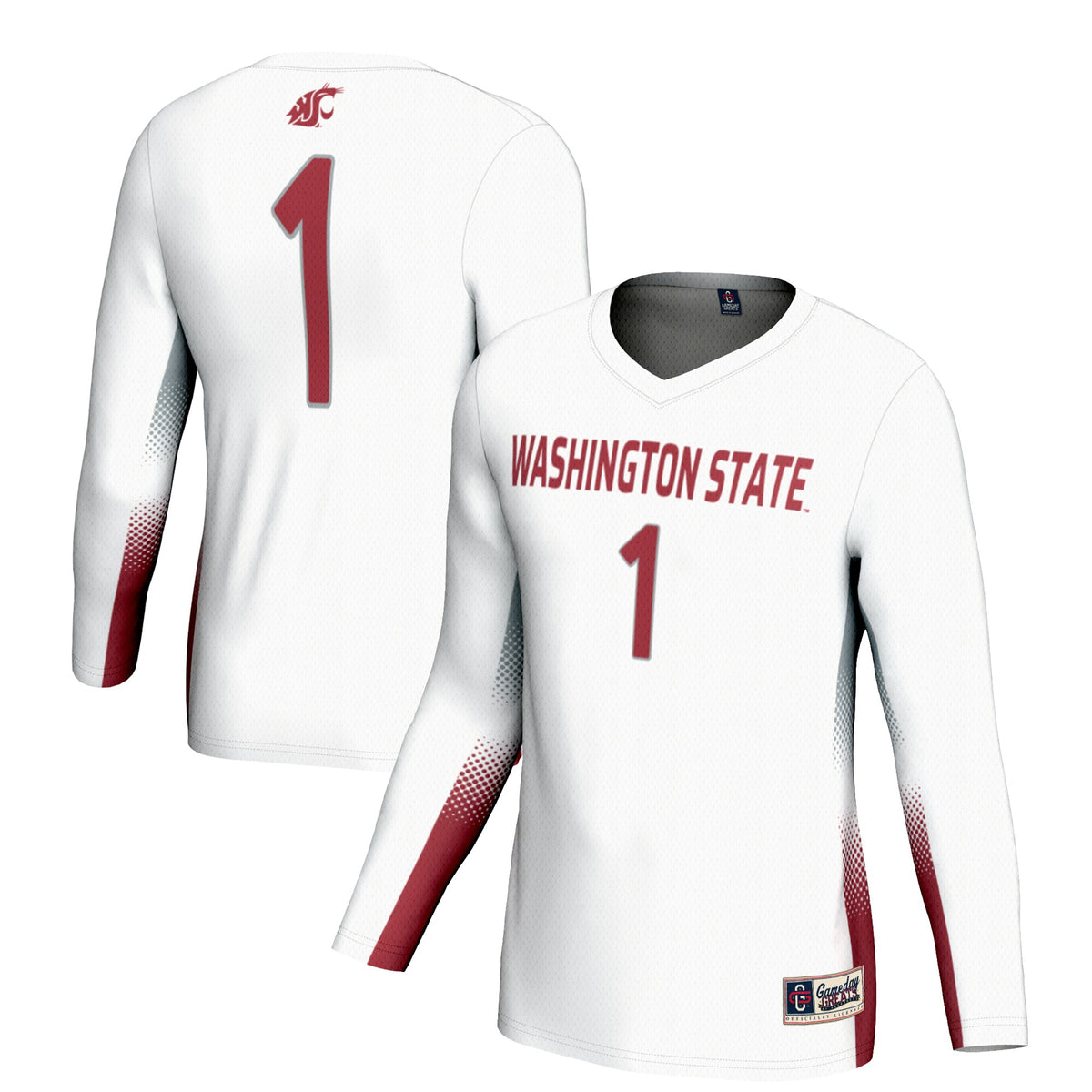#1 Washington State Cougars GameDay Greats Lightweight Volleyball Jersey - White