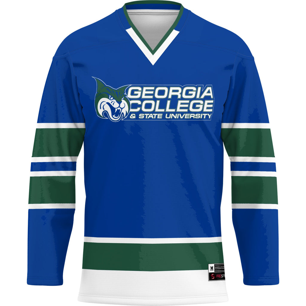 Georgia College Bobcats GameDay Greats Hockey Jersey - Blue