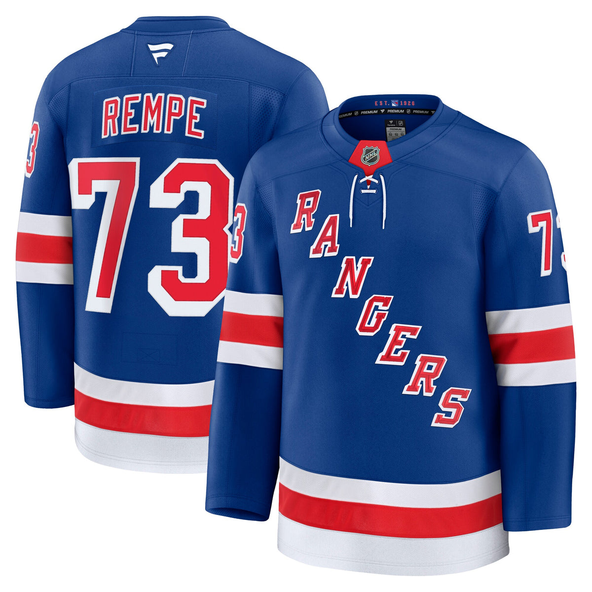 New York Rangers Matt Rempe Blue Home Premium Jersey