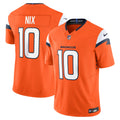 Denver Broncos Bo Nix Orange Vapor F.U.S.E. Limited Jersey