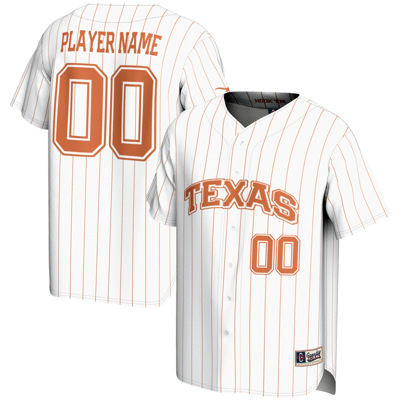 Texas Longhorns NIL Pick-A-Player Lightweight Baseball Jersey - White