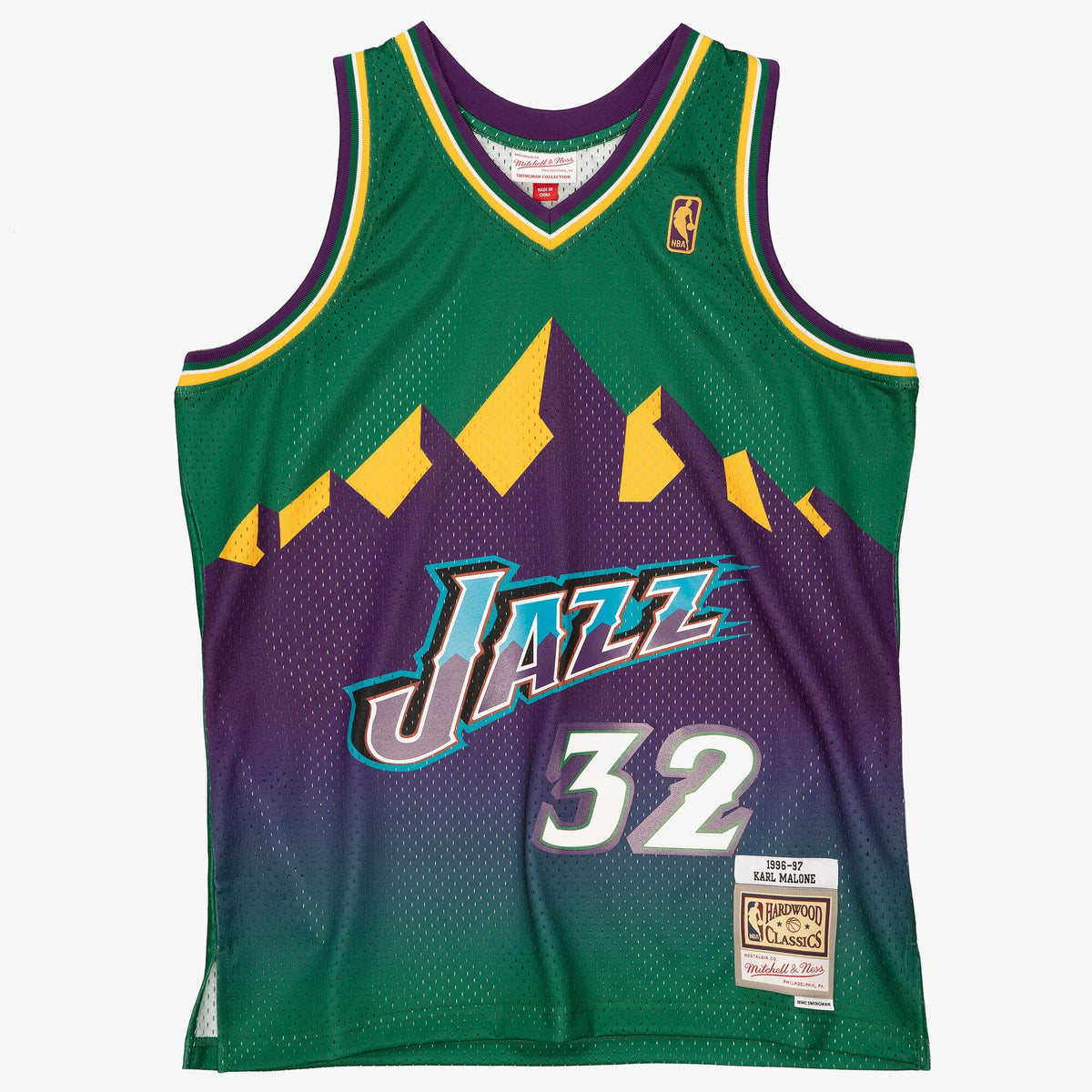 Utah Jazz Karl Malone 1996 Reload Swingman Authentic Jersey - Green