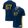 #1 West Virginia Mountaineers GameDay Greats Lightweight Soccer Fashion Jersey - Navy