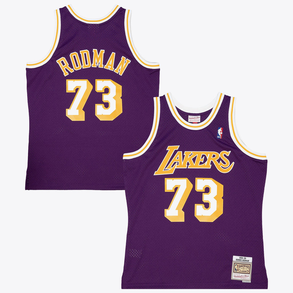 Los Angeles Lakers Dennis Rodman 1998 Road Authentic Jersey - Purple