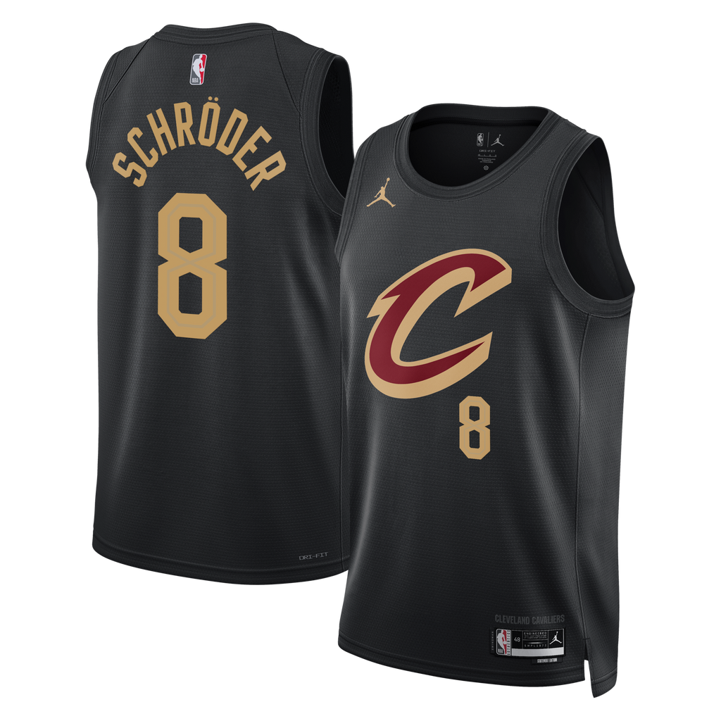 Cleveland Cavaliers Statement Edition Swingman Jersey - Black - Dennis Schröder