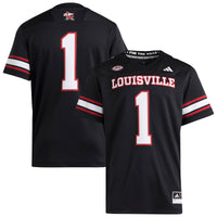 #1 Black Louisville Cardinals Premier Strategy Jersey
