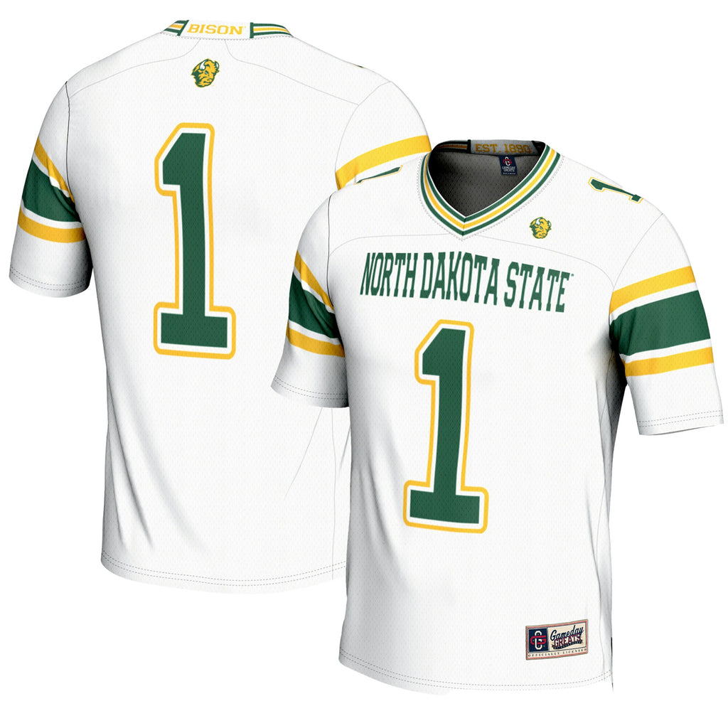 #1 NDSU Bison GameDay Greats Endzone Football Jersey - White