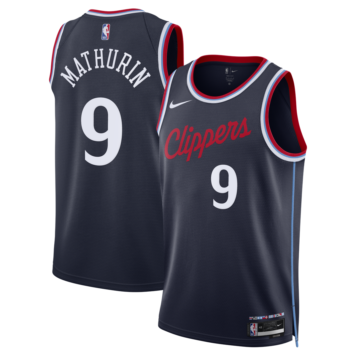 Los Angeles Clippers Replica Icon Edition Swingman Jersey - Navy - Bennedict Mathurin