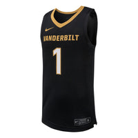 #1 Vanderbilt Commodores Replica Basketball Jersey - Black