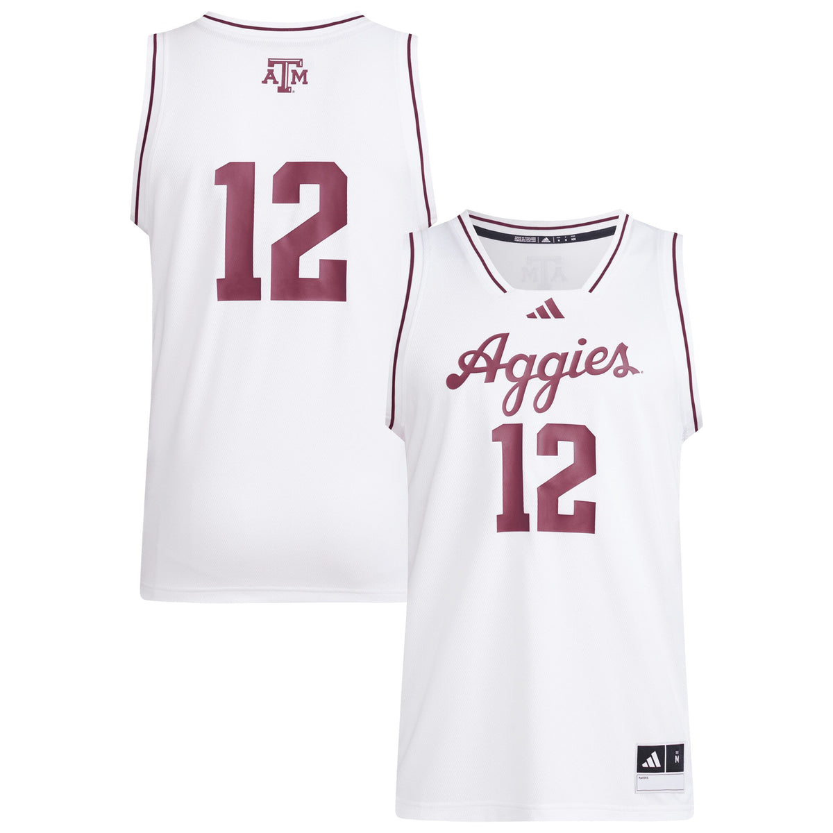 #12 Texas A&M Aggies Replica Swingman Jersey - White