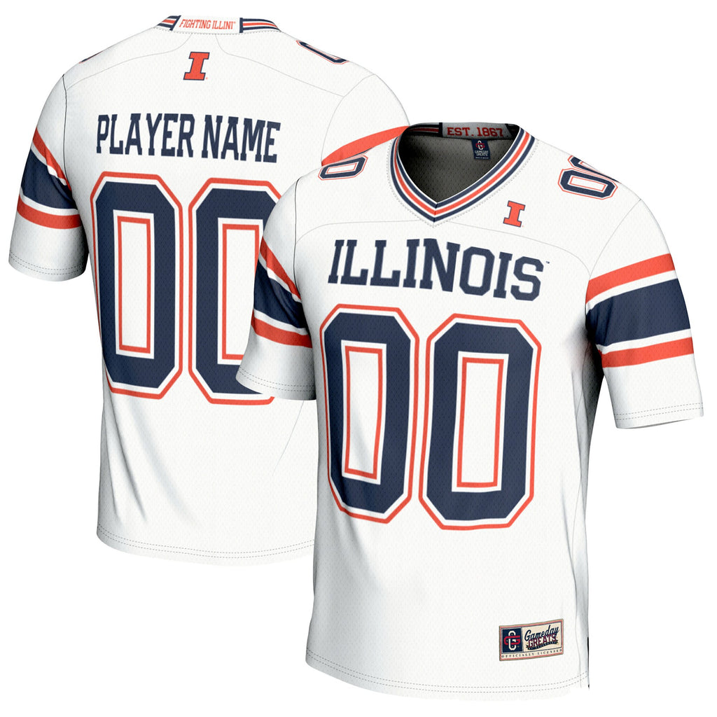 Illinois Fighting Illini GameDay Greats NIL Pick-A-Player Football Jersey - White