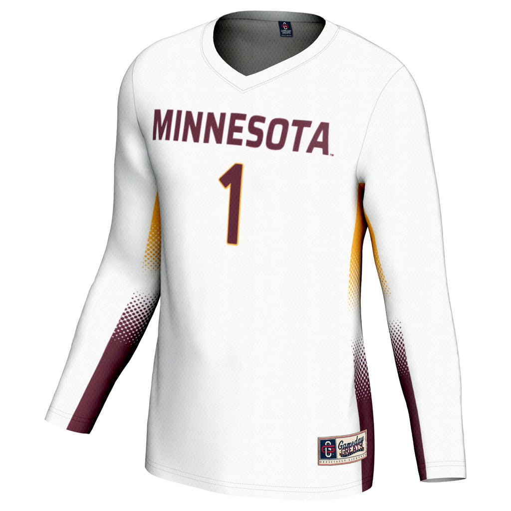#1 Minnesota Golden Gophers GameDay Greats Lightweight Volleyball Jersey - White